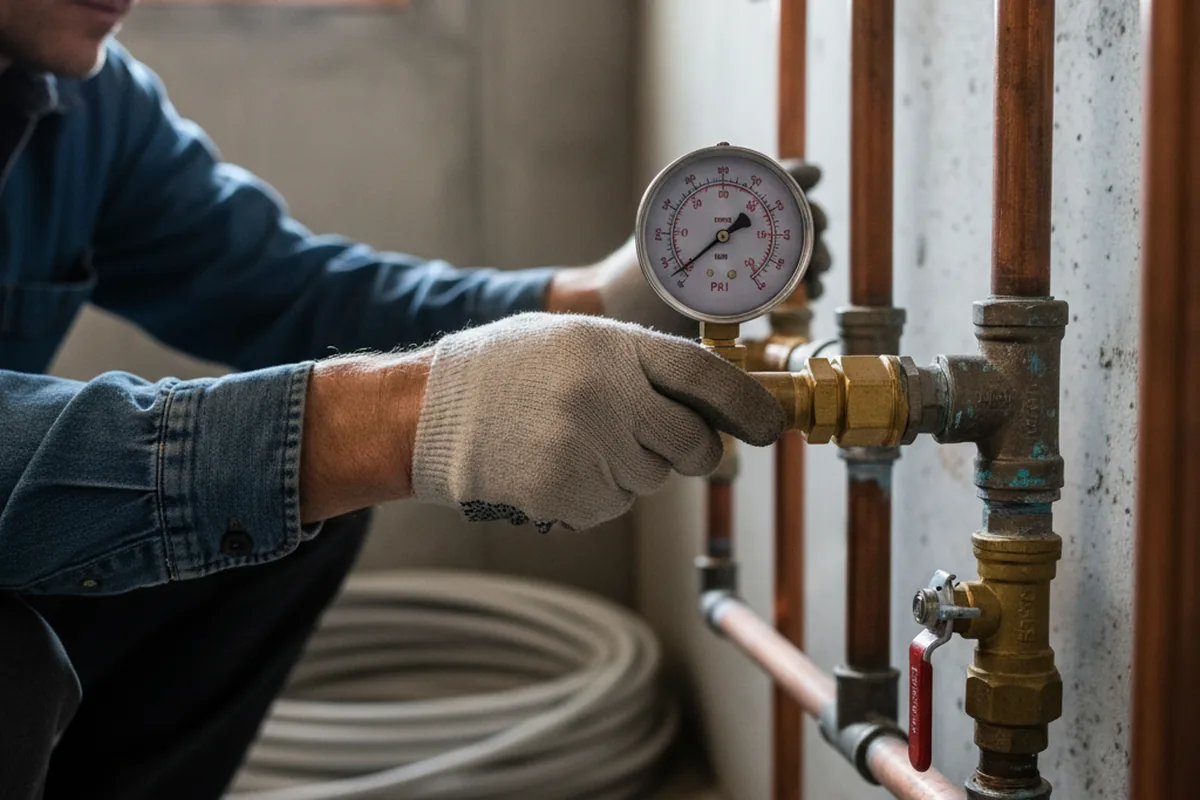 Pressure testing a repaired line during Water Line Repair in Parchman